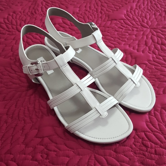 ecco white sandals